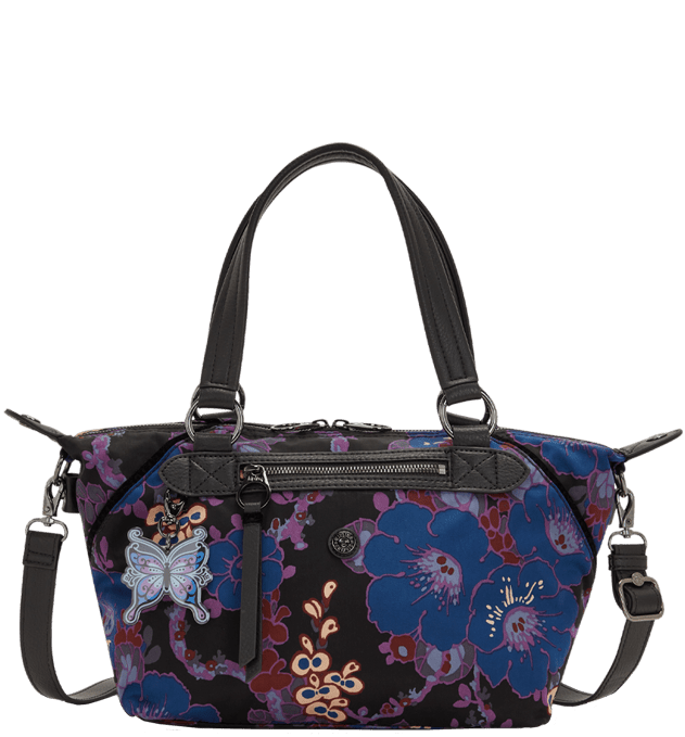 Kipling X ANNA SUI コラボ バッグ Art Medium Harvest Flower キプリング×アナ スイのコラボバッグ、艶やかフラワープリントの